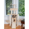 Armarkat Real Wood Spacious Thick Fur Cat Tower W Lounge