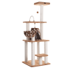 Armarkat Brown Carpet Cat Furniture, Real Wood Kitty Tower