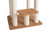 Armarkat Brown Carpet Cat Furniture, Real Wood Kitty Tower
