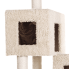 Multi-Level Real Wood Cat Tree W Two Condos, Perches A6702