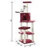 Armarkat Cat Tower Real Wood Cat Condo House 69"