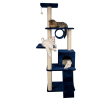 Real Wood 71" Navy Cat ClimbIng Tower Scratching Furniture