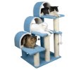 Real Wood 38" High Ivory Cat Step Stairs ramp, Cat Sratcher