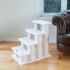 Real Wood 4 Steps Ramp For Dogs, Cats, Cat Step Stairs Ramp