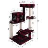 Real Wood B5008 50-Inch Classic Cat Tree With Veranda, Bench