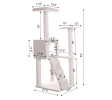 Armarkat Fleece Covered 53" High Cat tree, Real Wood B5301