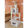Real Wood B6802 Classic Cat Tree In Ivory 6 Levels Condo