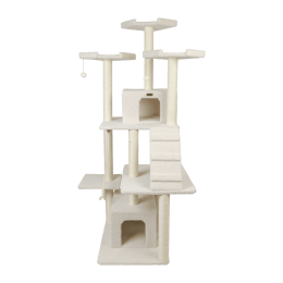 Real Wood B8201 Classic  Ivory Cat Tree Multi Levels W Ramp