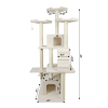 Real Wood B8201 Classic  Ivory Cat Tree Multi Levels W Ramp
