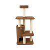 Real Wood 3-Level Carpeted Cat Tree Condo, Kitten Climber