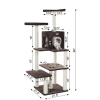 GleePet 66-Inch Cat Tree Real Wood Cat Climber W 4 Levels