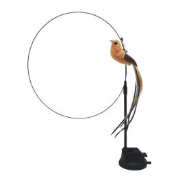 Upgraded Epoxy Sucker Steel Wire Long Rod Feather Cat-Teasing Stick Cat Self-Hi No Harmful Ingredients - 1PCS