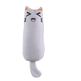Cat Toys Cute Thumb Toy Claw Grinding Bite Resistant Teasing Cat Small Pillow Pet Relaxation Toys - Grey G246B