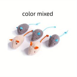 Cat Toys Plush Simulation Mouse Shaped Toy For Cats Kitten Interactive Toy Pet Supplies Pet Toy - Color Mixed