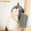 Pet Comb Removable Cat Corner Scratching Rubbing Brush Pet Hair Removal Massage Comb Pet Grooming Cleaning Supplies Scratcher - New Long Style Pink