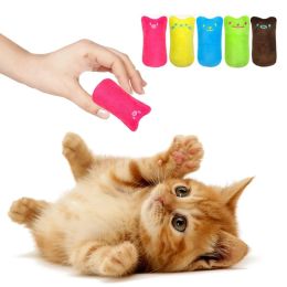 2pcs Funny Cat Pet Toys Molar Cleaning Cat Supplies Catnip Mini Plush Toys Fashion Stuffed Interactive Pet Companion Products - Blue - 2pcs