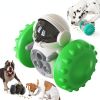 Pet supplies New pet cat balance car food leakage device Dog toy feeder - Lake blue