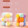 Cat bite resistant mute ball elastic plush mute ball double color plush self hi ball toy - Double color - 12 in a box 4.5CM colorful balls
