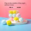 Cat bite resistant mute ball elastic plush mute ball double color plush self hi ball toy - Double color - 12 in a box 4.5CM colorful balls