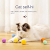 Cat bite resistant mute ball elastic plush mute ball double color plush self hi ball toy - Double color - 12 in a box 4.5CM colorful balls