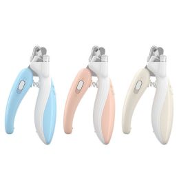 Ai Wo Pet Nail Clipper, Dog Nail Knife, Cat Nail Pliers, LED Electric Nail Grinder, and Pet Products Are Popular - Little Whale - Light blue