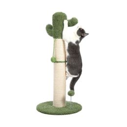 Pet Supplies Cactus Cat Tree Scratcher With Interactive Ball  - Style B - Pet entertainment