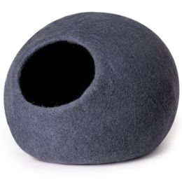 Cat Cave Bed -Handmade Wool Cat Bed Cave with Mouse Toy - as Pic