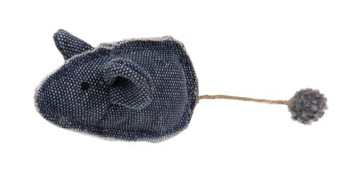 Pet Life Pompom Kitty Mouse Plush Catnip Cat Toy - Black