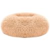 Pet Dog Bed Soft Warm Fleece Puppy Cat Bed Dog Cozy Nest Sofa Bed Cushion M Size - Brown - M