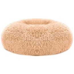 Pet Dog Bed Soft Warm Fleece Puppy Cat Bed Dog Cozy Nest Sofa Bed Cushion M Size - Brown - M