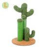 Pet Supplies Cute Cactus Tree Pet Cat Toy  With Ball Scratching Post - Yellow - L