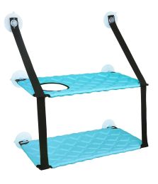 Pet Life 'Cat Laze' Suction Cupped Dual-Leveled Kitty Cat Lounger - Blue