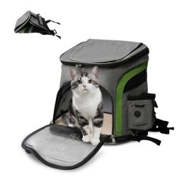 Foldable Airline Travel Pet Carrier Bag with Safety Strap - Gray - Pet entertainment