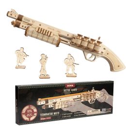Robotime ROKR 3D Wooden Puzzle Games Shotgun Model Building Kits Toys for Children Drop Shipping - LQ501 Shotgun