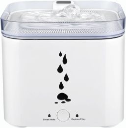 Pet Water Fountain, 93oz/2.75L Automatic Cat and Dog Water Fountain Water Dispenser Ultra-Quite Easy to Clean and Assemble - White