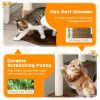 Wood Multi-Layer Platform Cat Tree with Scratch Resistant Rope - Brown