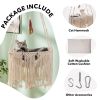 MewooFun Cat Hammock Macrame Hanging Swing Cat Bed Basket with Cotton Mat Indoor - WP095