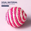 Sisal ball cat toy ball amusing cat walking toys cat scratching ball pet supplies G376A - G376A Random 3pcs