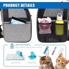 Collapsible Pet Travel Carrier Soft Sided Portable Bag - Gray - Pet Supplies