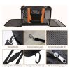 Foldable Airline Travel Pet Carrier Bag with Safety Strap - Black - Pet entertainment