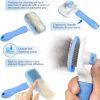 Handle Shedding Pet Dog Cat Hair Brush Grooming Trimmer Comb Self Cleaning Tool - Pin Brush