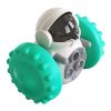 Pet supplies New pet cat balance car food leakage device Dog toy feeder - Lake blue