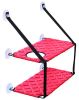 Pet Life 'Cat Laze' Suction Cupped Dual-Leveled Kitty Cat Lounger - Red