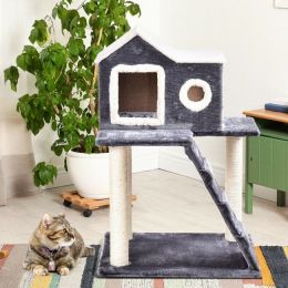 36 Inch Tower Condo Scratching Posts Ladder Cat Tree - dark gray