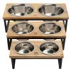 GF Pet Mango Wood & Metal Elevated Feeder - S