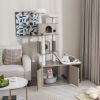 Cat Tree with Litter Box Enclosure for Indoor Cars - Gray