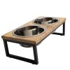 GF Pet Mango Wood & Metal Elevated Feeder - L-Tall