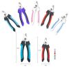 Pet claw Care Professional Pet Cat Dog Nail Clipper Cutter With Sickle Stainless Steel Grooming Scissors Clippers for Pet Claws - red - Small