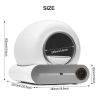 Self-Cleaning Cat Litter Box, Automatic Scooping and Odor Removal, App Control Support 2.4G WiFi, Smart Automatic Cat Litter Box with Liner - as Pic