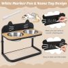 Elevated Pet Feeder with 2 Stainless Steel Bowls for Cats and Small and Medium Dogs - as show